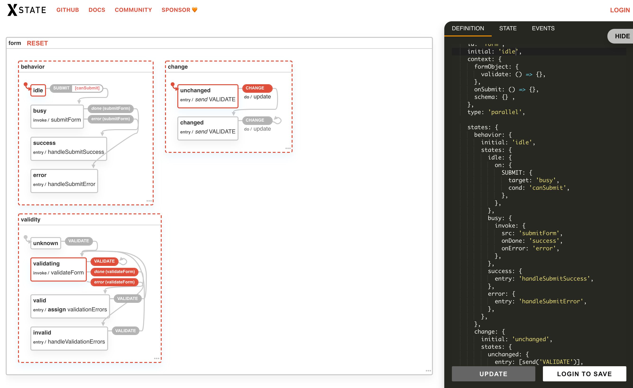 XState visualizer application